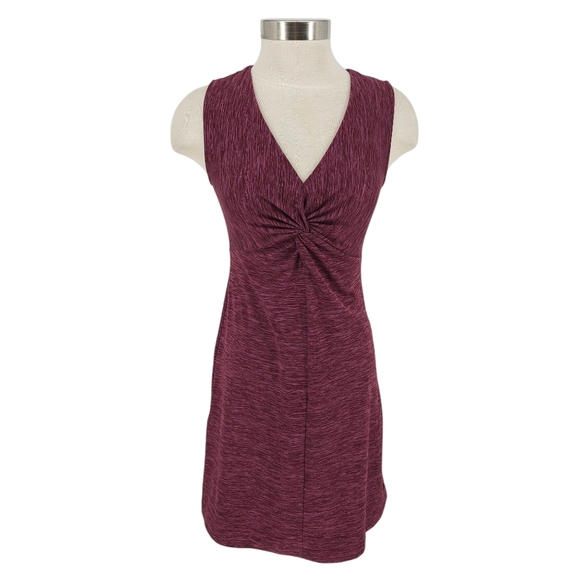 Eddie Bauer Athletic Aster Tie Knot Dress Purple Space Dye Sleeveless V Neck XS - Picture 1 of 9